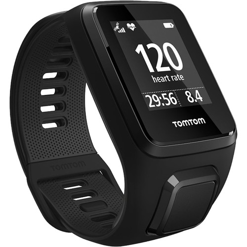 TomTom Spark 3 Cardio Fitness Tracker with Built-In Heart Rate Monitor (Black, Small)