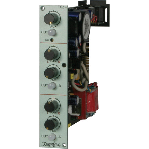 Tonelux FX2+ - Dual Mono Input Line Mixer with Send Master Option (V-Series Module)