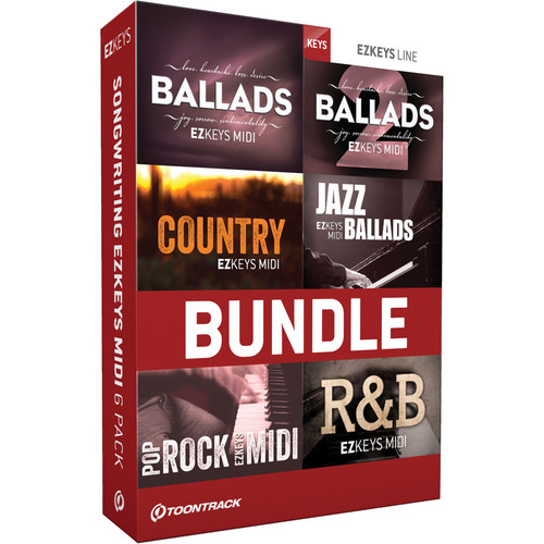Toontrack Songwriting EZkeys MIDI 6 Pack (Download)
