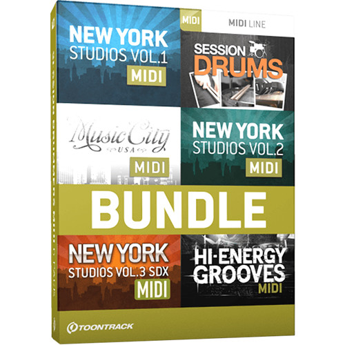 Toontrack Session Drummers MIDI 6 Pack - Drum MIDI Packs (Download)