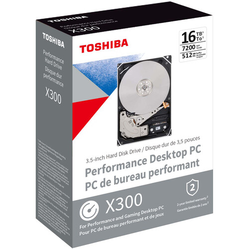 Toshiba 16TB X300 Performance 3.5" CMR Internal Hard Drive