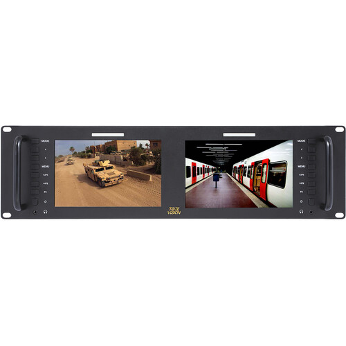 Tote Vision LED-712-4K2 Dual 7" Rackmount LCD Monitor