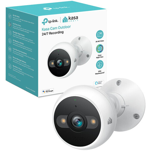 TP-Link KC420WS Kasa Cam Outdoor 4MP Wi-Fi Security Camera with Night Vision & Spotlights (2-Pack)