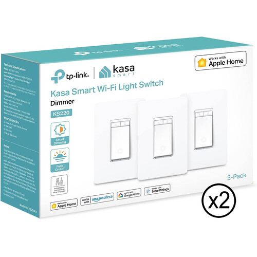 TP-Link KS220 Kasa Smart Wi-Fi Dimmer Switch (6-Pack)