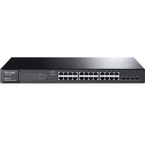 TP-Link T1600G-28PS JetStream 24-Port Gigabit Smart PoE+ Switch with 4 SFP Slots