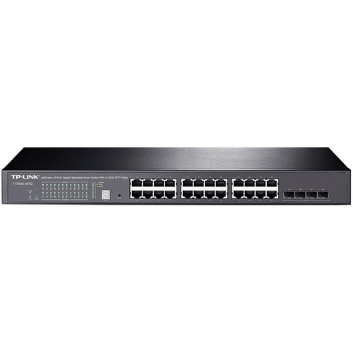 TP-Link T1700G-28TQ JetStream 24-Port Gigabit Stackable Smart Switch with 4 10GE SFP+ Slots