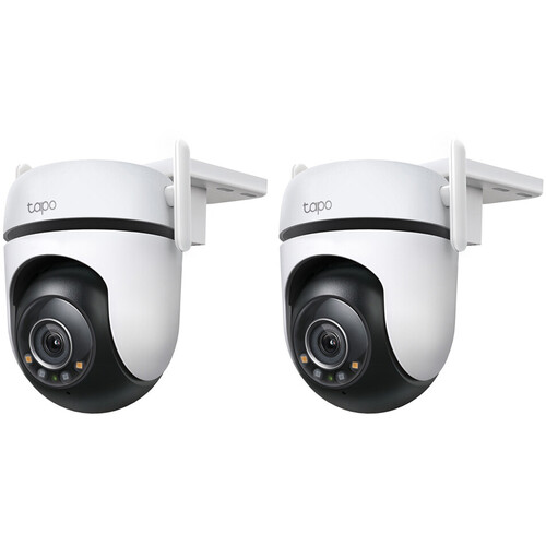 TP-Link Tapo C520WS 4MP Outdoor Pan & Tilt Wi-Fi Security Camera with Night Vision & Spotlights (2-Pack)