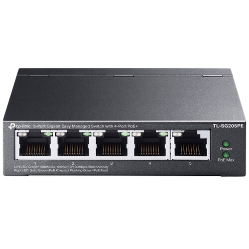 TP-Link TL-SG205PE 5-Port Gigabit PoE+ Compliant Managed Network Switch