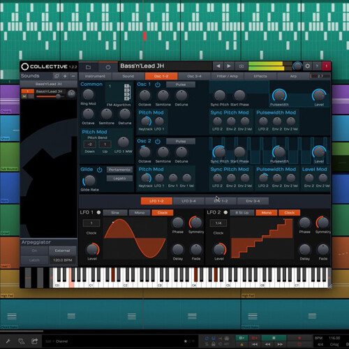 tracktion Collective Synthesizer with Hybrid Sample/Synthesis Engine