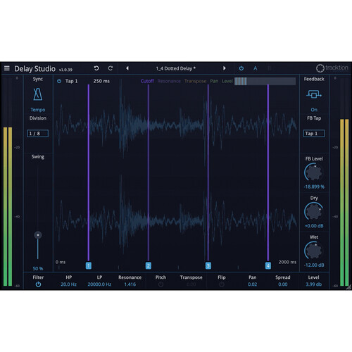 tracktion Delay Studio Plug-In from DAW Essentials Collection (Download)