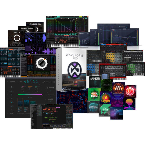 tracktion Waveform Pro 12 Music Production and Software + Everything Bundle (Download)