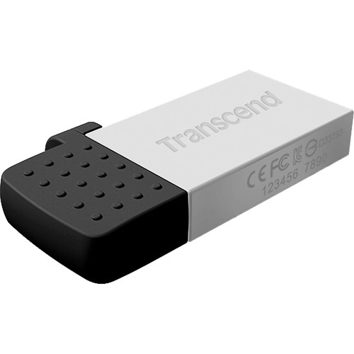 Transcend 16GB JetFlash 380 USB 2.0 OTG Flash Drive (Silver)