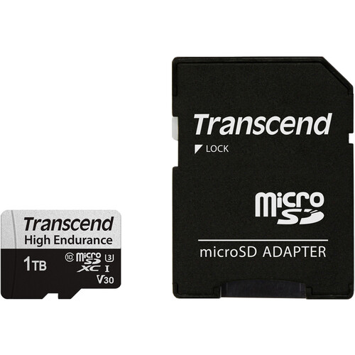 Transcend 1TB High Endurance 350V UHS-I microSDXC Memory Card with SD Adapter