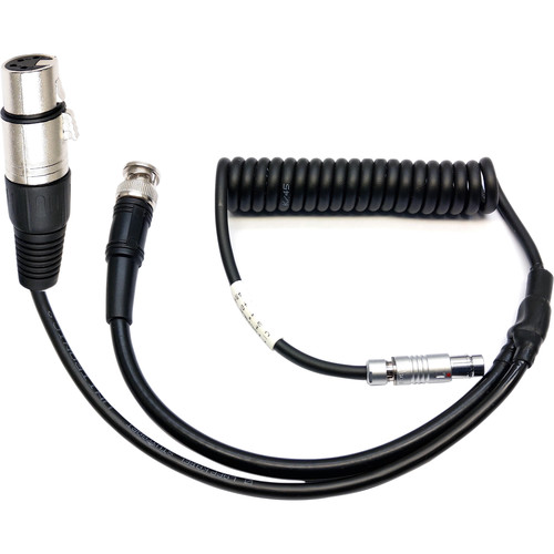 Transvideo 4-Pin Fischer to 4-Pin XLR & BNC Breakout Cable (23.6")