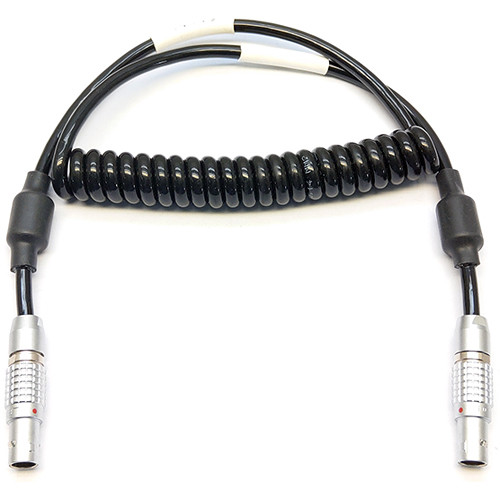 Transvideo Mini 2-Pin LEMO to 4-Pin Lemo Male Coiled Cable for StarliteHD on RED