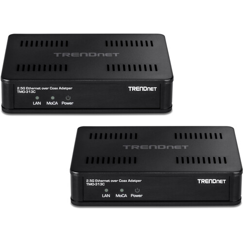 TRENDnet TMO-313C 2.5G MoCA 2.5 Ethernet-over-Coax Adapter (2-Pack)