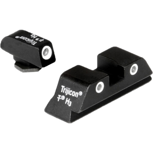 Trijicon Bright & Tough Night Sight for Glock Large Frame (Green Front, Yellow Rear Lamps) (White Outline Front and Rear)