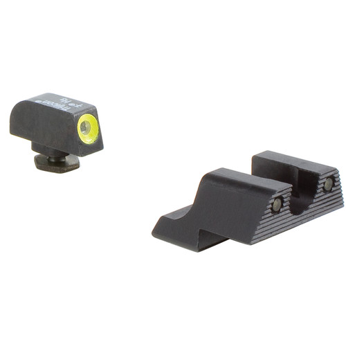Trijicon HD Night Sight Set for Glock 42/43 Pistol (Yellow Front Disk, Matte Black)