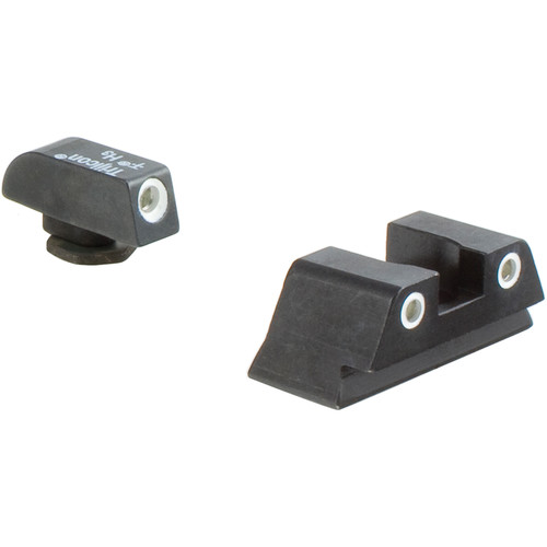 Trijicon Bright & Tough Night Sight for Glock 42/ 43 (Green Front/Rear Lamps) (White Outline Front and Rear)