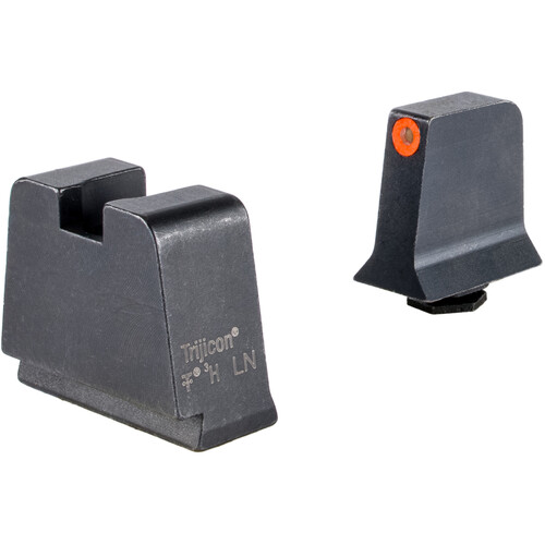 Trijicon Suppressor/Optic Sight Set for Glock Slim Frame (Orange Front Outline, Non-Illuminated Rear)