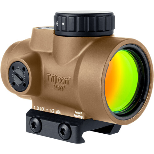 Trijicon 1x25 MRO SD Red Dot Reflex Sight (Low Picatinny Mount, Coyote Brown)