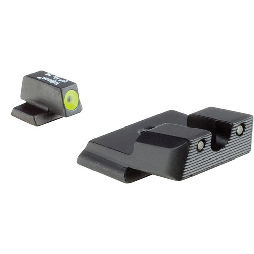 Trijicon HD Night Sight Set for S&W M&P Shield Pistol (Yellow Front Disk, Matte Black)