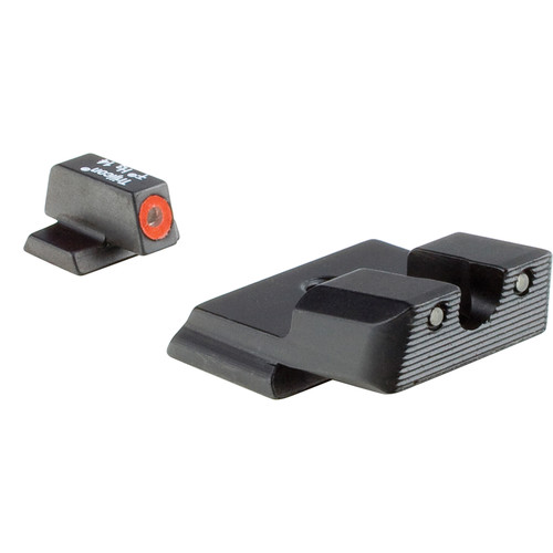 Trijicon HD Night Sight Set for S&W M&P Shield Pistol (Orange Front Disk, Matte Black)