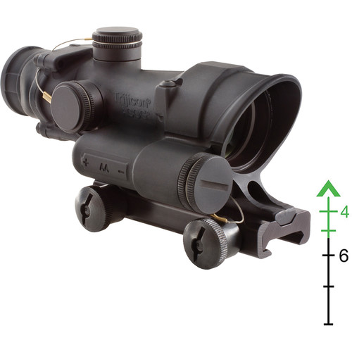 Trijicon 4x32 ACOG LED-Illuminated Riflescope (Matte Black, Green Chevron)