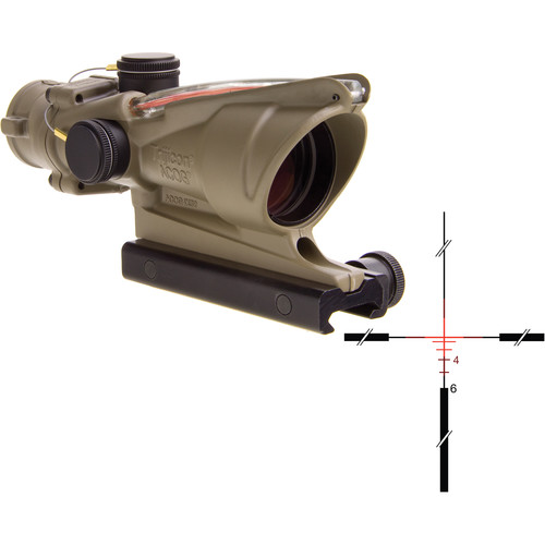 Trijicon 4x32 ACOG Dual-Illuminated Riflescope (Cerakote Flat Dark Earth, Red Crosshair)