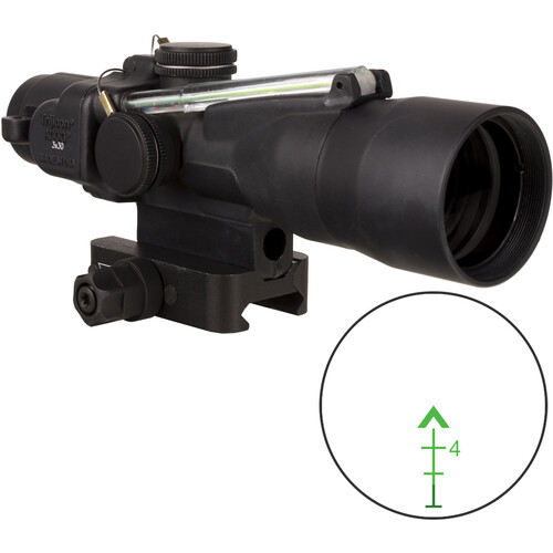 Trijicon 3x30 ACOG Riflescope, Dual Illuminated (Green Chevron .223 62 gr. Ballistic Reticle)