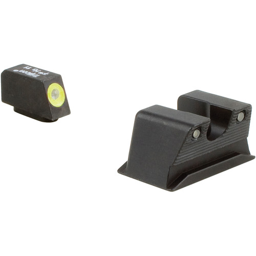 Trijicon HD Night Sight Set for Walther PPS/PPX Pistol (Yellow Front Disk, Matte Black)