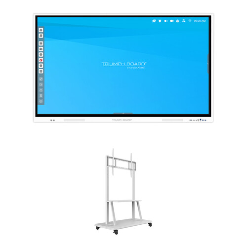 TRIUMPH BOARD 65" Class 4K UHD Interactive Flat-Panel Display & Mobile Classroom Stand Kit