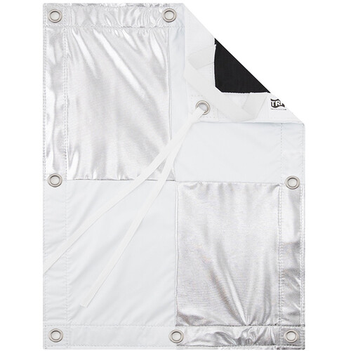 TRP WORLDWIDE Checkerboard Lamé (Silver/White, 8 x 12')
