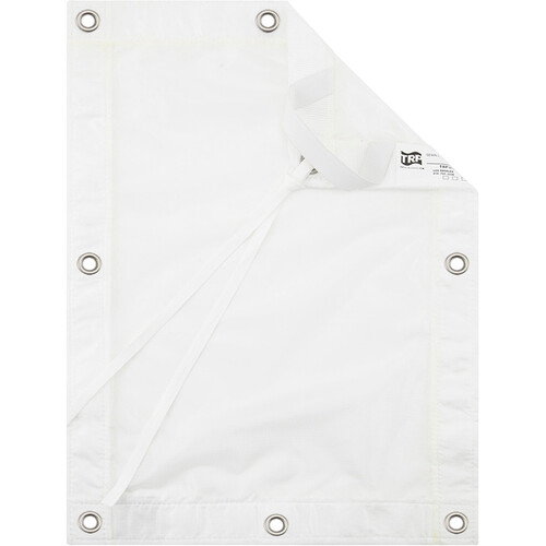 TRP WORLDWIDE Noisy Quarter Grid Fabric (White, 6 x 6')