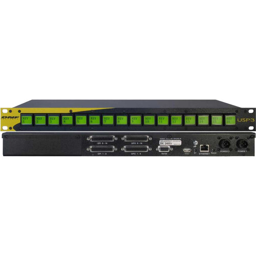 TSL Universal Switch Panel with 16 LCD Push Buttons (1 RU)