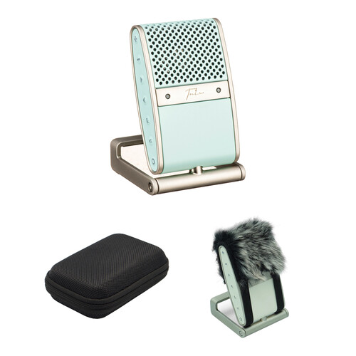 Tula Microphones The Tula Mic Kit with Windshield and Nylon Carry Case (Seafoam)