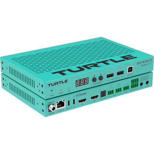 Turtle AV Chazy 4K TX Dante AV-A USB-C/HDMI енкодер