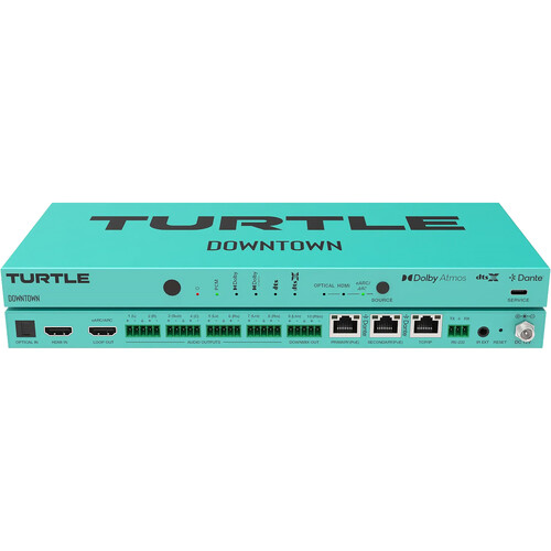 Turtle AV DOWNTOWN Multichannel Dolby Atmos and DTS:X to Dante Encoder