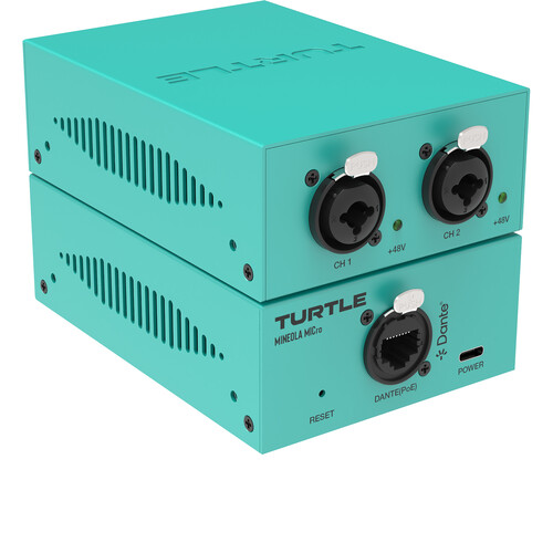 Turtle AV Mineola MICro Dual XLR Input to Dante Converter