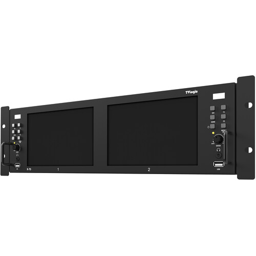 TVLogic Dual 7" LCD UHD 4K Ready Rackmount Monitors