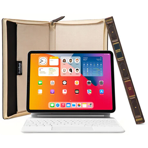 Twelve South BookBook Cover for 11" iPad Pro, iPad, and iPad Air with Keyboard (Cream Interior)