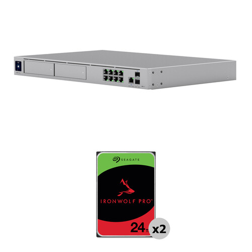 Ubiquiti 48TB UniFi Dream Machine Pro Max & IronWolf Pro Drive Kit (2 x 24TB)