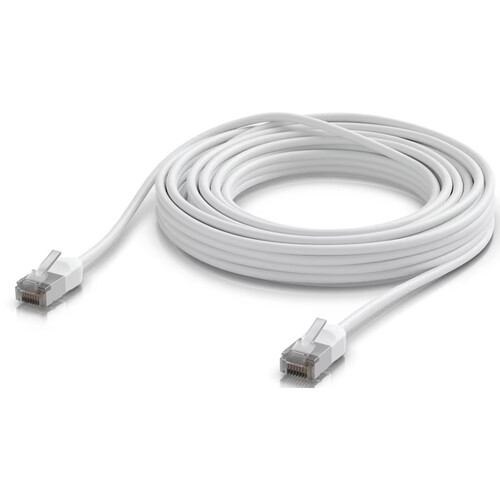 Ubiquiti UniFi Premium Cat 6a Ethernet Outdoor Patch Cable (16.4', White)