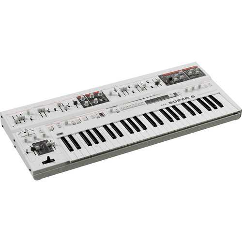 UDO Audio Super 6 ST49 Digital-Analog Hybrid Synthesizer with SuperTouch Keyboard (White)