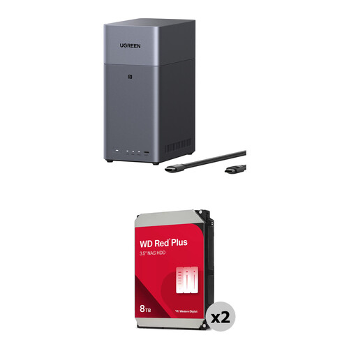UGREEN 16TB NASync DH2300 2-Bay NAS Enclosure Kit (2 x 8TB)
