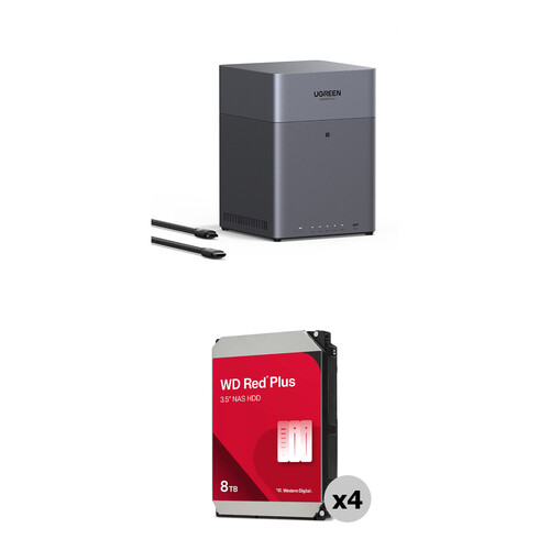 UGREEN 32TB DH4300 Plus 4-Bay NAS Enclosure Kit (4 x 8TB)