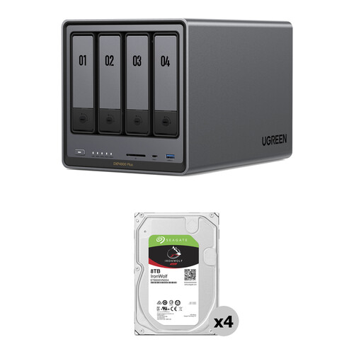 UGREEN 32TB NASync DXP4800 4-Bay NAS Enclosure Kit (4 x 8TB)