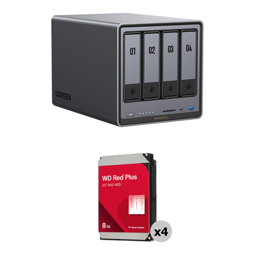 UGREEN 32TB NASync DXP4800 4-Bay NAS Enclosure Kit (4 x 8TB)