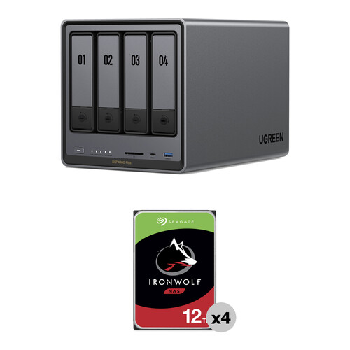 UGREEN 48TB NASync DXP4800 4-Bay NAS Enclosure Kit (4 x 12TB)