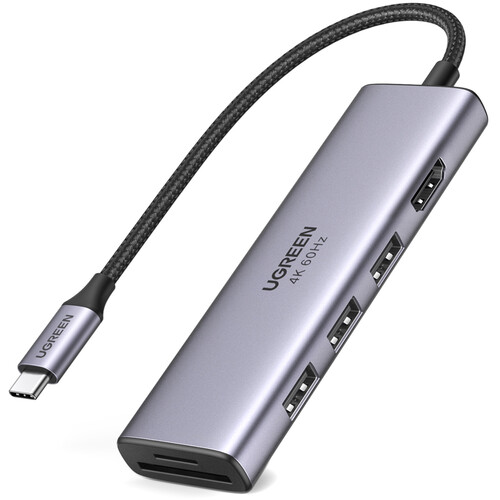 UGREEN 6-in-1 USB-C Hub (Silver) 60383 B&H Photo Video